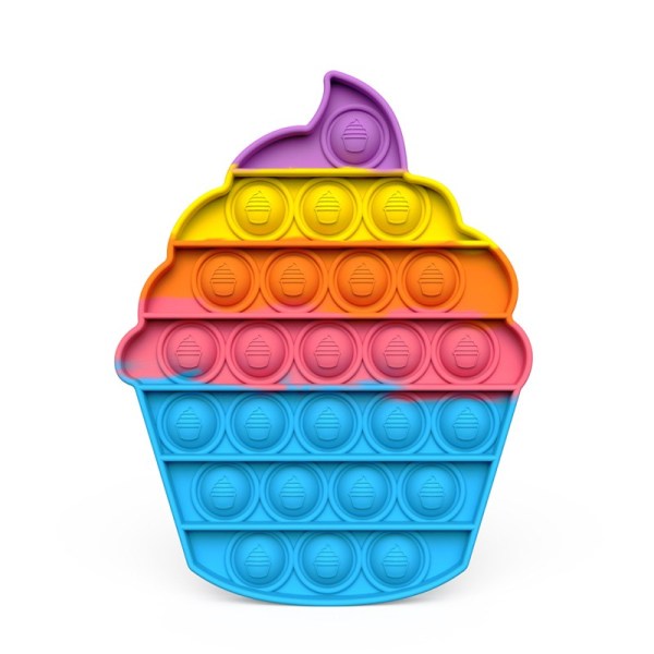 Rainbow Icecream Pop It Fidget Toy Push Pop Bubble Sensory Fidget Toy Stress Relief For Kids & Adult
