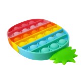 Rainbow Fruit Pineapple Carrot Strawberry Pop It Fidget Toy Bubble Sensory Fidget Toy Stress Relief For Kids & Adult