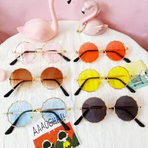 Kids Round Fashion Anti-UV Protection Tinted Sunglasses