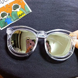 Kids Color Film Anti-UV Protection Fashion Sunglasses White Frame