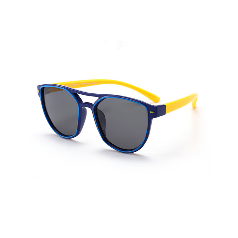 Kids Boys & Girls UV400 Protection Fashion Silicone Sunglasses Yellow Frame