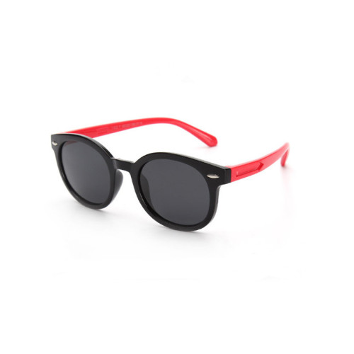 Kids Boys & Girls Tinted Glasses Silicone Sunglasses Red Frame