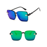 Kids Square Bee Glasses Anti-UV Protection Fashion Sunglasses Black Frame
