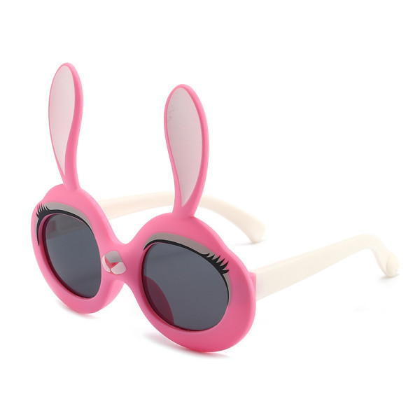 Kids Cute 3D Rabbit UV Protection Polarized Silicone Sunglasses