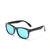 Kids UV Protection TPEE Rubber Polarized Light Tinted Silicone Sunglasses Ice Blue