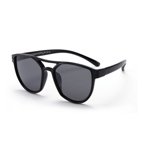 Kids Boys & Girls UV400 Protection Fashion Silicone Sunglasses Black Frame