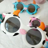 Kids Cartoon Cow Shaped Fashion Anti-UV Protection Sunglasses