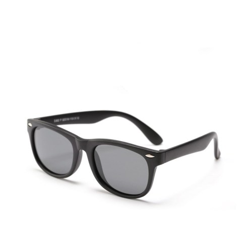 Kids UV Protection TPEE Rubber Polarized Sunglasses Black Frame