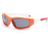 Kids Riding Sports Polarized Light Silicone Sunglasses Matching Color Adjustable Frame