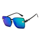 Kids Square Bee Glasses Anti-UV Protection Fashion Sunglasses Black Frame