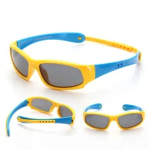 Kids Riding Sports Polarized Light Silicone Sunglasses Adjustable Frame