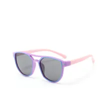 Kids Diamond Shape Silicone Sunglasses Pink Frame