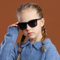 Kids Boys & Girls Square Silicone Polarizer UV Protection Sunglasses