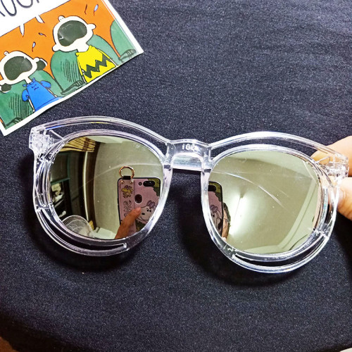 Kids Color Film Anti-UV Protection Fashion Sunglasses White Frame