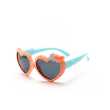 Kids Boys & Girls Heart Shaped UV Protection Silicone Polarizer Sunglasses