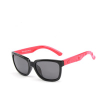 Kids Boys & Girls Anti-UV Protection Splicing Color Silicone Sunglasses Red Frame