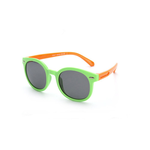 Kids Boys & Girls Tinted Glasses Silicone Sunglasses Orange Frame