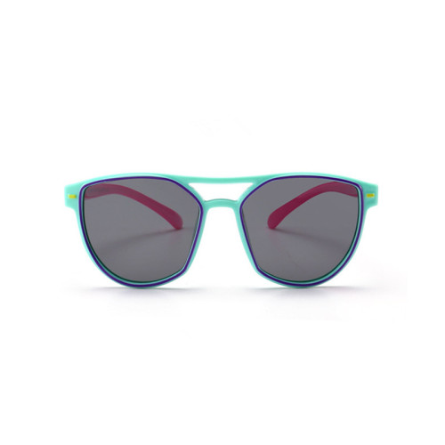 Kids Diamond Shape Silicone Sunglasses Pink Frame