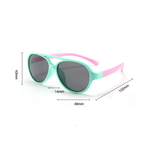 Kids Boys & Girls UV Protection TPEE Rubber Polarized Silicone Toad Sunglasses Pink Frame
