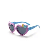 Kids Boys & Girls Heart Shaped UV Protection Silicone Polarizer Sunglasses