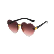 Kids Heart Shaped Progressive Color Anti-UV Protection Fashion Sunglasses
