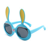 Kids Cute 3D Rabbit UV Protection Polarized Silicone Sunglasses