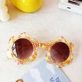 Kids Fashion Sunflower Anti-UV Protection Sunglasses