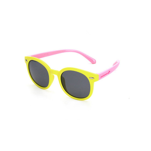 Kids Boys & Girls Tinted Glasses Silicone Sunglasses Pink Frame