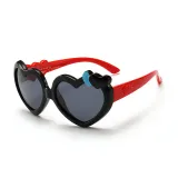 Kids Boys & Girls Heart Shaped UV Protection Silicone Polarizer Sunglasses
