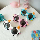Kids Cartoon Cow Shaped Fashion Anti-UV Protection Sunglasses
