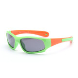 Kids Riding Sports Polarized Light Silicone Sunglasses Adjustable Frame
