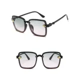 Kids Square Bee Glasses Anti-UV Protection Fashion Sunglasses Black Frame