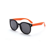 Kids Boys & Girls Tinted Glasses Silicone Sunglasses Orange Frame