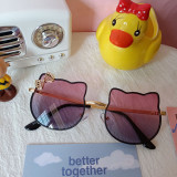 Girl Kids Cute Cat Bowknot Anti-UV Protection Fashion Sunglasses