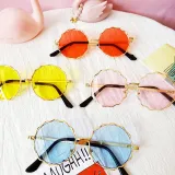 Kids Round Fashion Anti-UV Protection Tinted Sunglasses