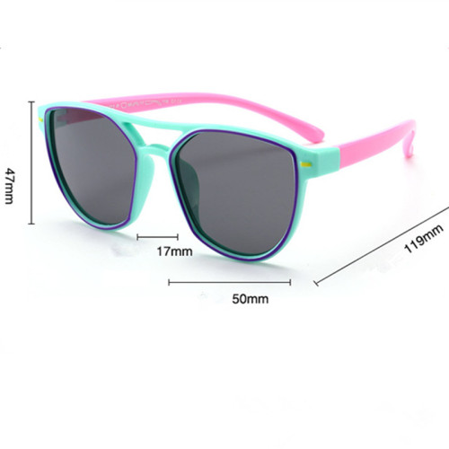 Kids Boys & Girls UV400 Protection Fashion Silicone Sunglasses Pink Frame