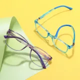 Kids 360 Degree Spring Frame Blu-ray Protection Optical Clear Glasses