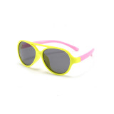 Kids Boys & Girls UV Protection TPEE Rubber Polarized Silicone Toad Sunglasses Pink Frame
