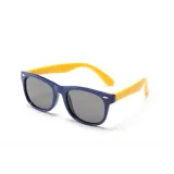 Kids UV Protection TPEE Rubber Polarized Sunglasses Yellow Frame