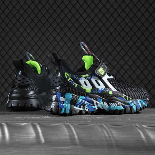 Kids Boy Mesh Breathable Prints Sport Sneakers Shoes