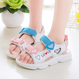 Kid Girl Love Heart Lightweight Sandals Summer Shoes