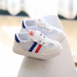 Baby Toddlers Kids Stripes Net Breathable Soft Sneakers Walking Shoes