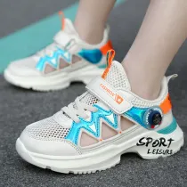 Boy Hollow Out Breathable Lightweight Sports Sneakers Slip On Shoes