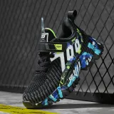 Kids Boy Mesh Breathable Prints Sport Sneakers Shoes