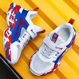 Kid Boy Mesh Breathable Fitness Lightweight Running Sneakers Shoes