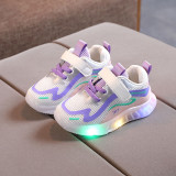 Toddler Kid LED Light Macthing Color Mesh Breathable Sneakers Shoes