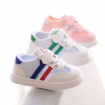 Baby Toddlers Kids Stripes Net Breathable Soft Sneakers Walking Shoes