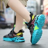 Kid Boys Hollow Out Breathable Sports Sneakers Shoes For Summer
