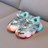 Toddler Kid LED Light Mesh Breathable Slip On Jelly Sneakers Soles