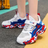 Kid Boy Mesh Breathable Fitness Lightweight Running Sneakers Shoes